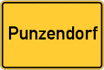 Place name sign Punzendorf