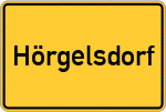 Place name sign Hörgelsdorf, Niederbayern