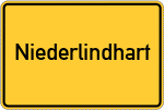 Place name sign Niederlindhart