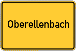 Place name sign Oberellenbach, Niederbayern