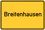 Place name sign Breitenhausen