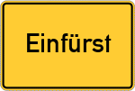 Place name sign Einfürst