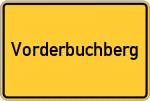 Place name sign Vorderbuchberg