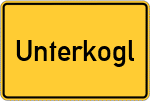 Place name sign Unterkogl, Niederbayern