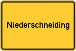 Place name sign Niederschneiding