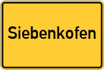 Place name sign Siebenkofen