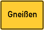 Place name sign Gneißen, Niederbayern