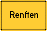 Place name sign Renften, Niederbayern