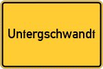 Place name sign Untergschwandt