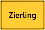 Place name sign Zierling