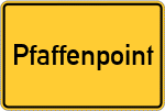 Place name sign Pfaffenpoint