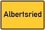 Place name sign Albertsried