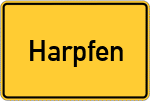 Place name sign Harpfen, Niederbayern