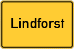 Place name sign Lindforst, Kreis Bogen, Niederbayern