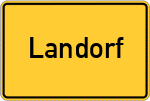Place name sign Landorf