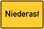Place name sign Niederast
