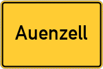 Place name sign Auenzell