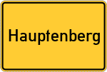 Place name sign Hauptenberg