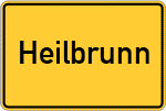 Place name sign Heilbrunn