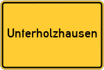 Place name sign Unterholzhausen