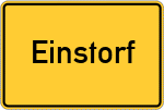 Place name sign Einstorf, Niederbayern