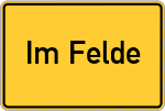 Place name sign Im Felde