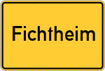 Place name sign Fichtheim