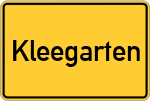 Place name sign Kleegarten