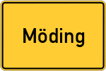Place name sign Möding