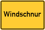 Place name sign Windschnur