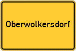 Place name sign Oberwolkersdorf