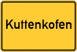 Place name sign Kuttenkofen