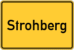 Place name sign Strohberg
