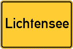 Place name sign Lichtensee