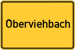 Place name sign Oberviehbach