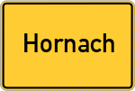 Place name sign Hornach, Niederbayern