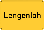 Place name sign Lengenloh, Oberpfalz
