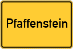 Place name sign Pfaffenstein