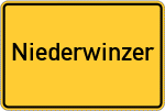 Place name sign Niederwinzer