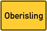 Place name sign Oberisling