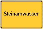 Place name sign Steinamwasser, Oberpfalz