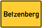 Place name sign Betzenberg, Oberpfalz