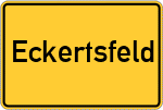 Place name sign Eckertsfeld