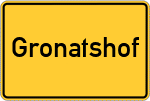 Place name sign Gronatshof, Mittelfranken