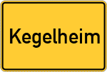 Place name sign Kegelheim, Mittelfranken
