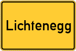 Place name sign Lichtenegg