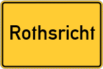 Place name sign Rothsricht