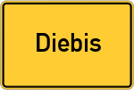 Place name sign Diebis, Oberpfalz