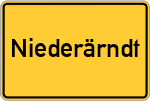 Place name sign Niederärndt