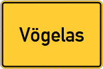 Place name sign Vögelas